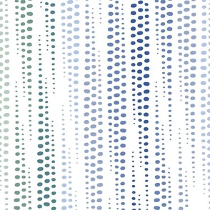 dots cocoons - blues and greens (V) - abstract coastal dots wallpaper