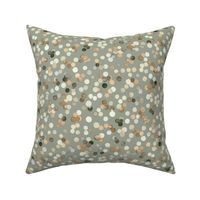 Winter holiday neutral Snow Watercolor dots Sage Green Small Dining