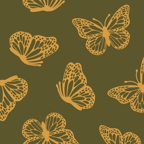 Green and Gold Monarchs  - Large