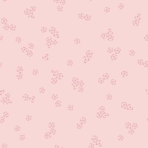 Ditsy Flower Scatter Pattern in Soft Pink