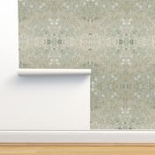damask-silver and taupe faux foil