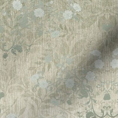 damask-silver and taupe faux foil