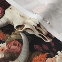 floral cow skull
