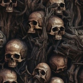 skull in the branches