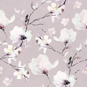  pink floral trellis flowers / watercolor