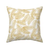Golden Tropical Palm Tree Leaves