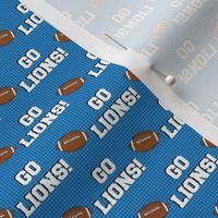 Small Scale Team Spirit Football Go Lions! in Detroit Lions Blue and Silver Grey