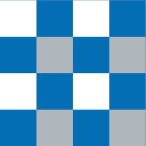 Large Scale Team Spirit Football Checkerboard in Detroit Lions Blue and Silver