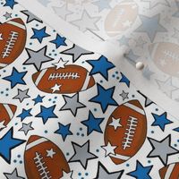 Small Scale Team Spirit Footballs and Stars in Detroit Lions Blue and Silver Grey