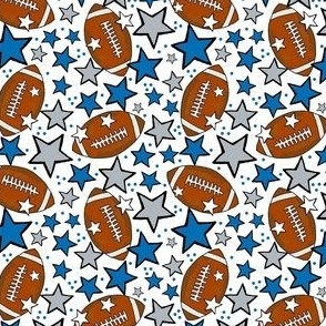 Small Scale Team Spirit Footballs and Stars in Detroit Lions Blue and Silver Grey