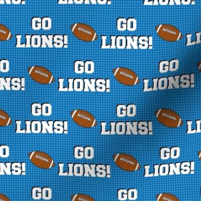 Medium Scale Team Spirit Football Go Lions! in Detroit Lions Blue and Silver Grey