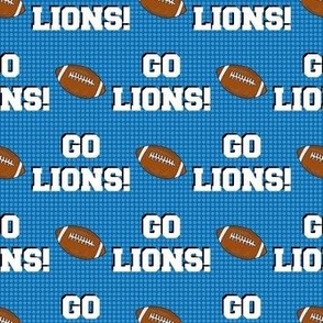 Medium Scale Team Spirit Football Go Lions! in Detroit Lions Blue and Silver Grey