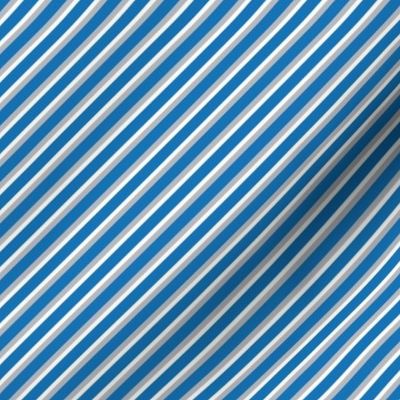 Bigger Scale Team Spirit Football Diagonal Stripes in Detroit Lions Blue and Silver Grey