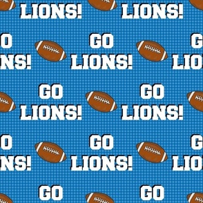 Large Scale Team Spirit Football Go Lions! in Detroit Lions Blue and Silver Grey