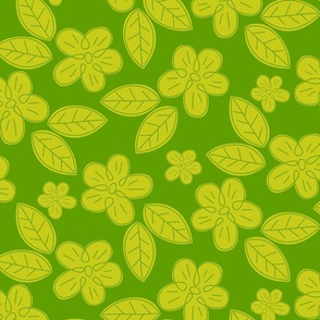Hawaiian Holiday Duotone - Lime + Cyber Lime
