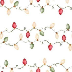 Watercolor Christmas Lights - Meowy Christmas - Angelina Maria Designs