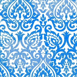 Damask Victoria-Blue-Large Scale