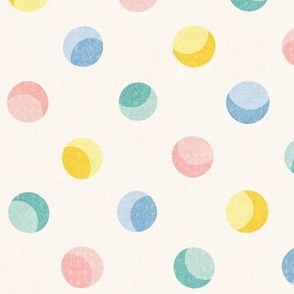 Easter Dots (Xlarge) - textured spots in Spring pastels