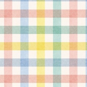 Easter Check (Medium) - textured checkerboard in Spring pastels