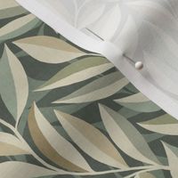Peaceful Foliage and Shadows in Calm Neutrals Small Print