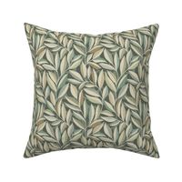 Peaceful Foliage and Shadows in Calm Neutrals Small Print