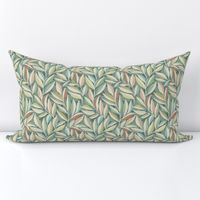 Pastel Tranquil Whispering Leaves with Blush and Sage Small Print