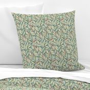 Pastel Tranquil Whispering Leaves with Blush and Sage Small Print