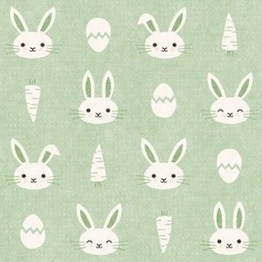 Easter Bunnies, mint green (Small)