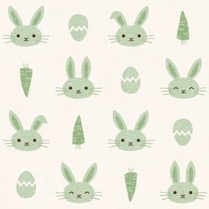 Easter Bunnies, ivory mint (Small)