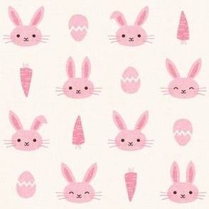 Easter Bunnies, ivory pink (Small)