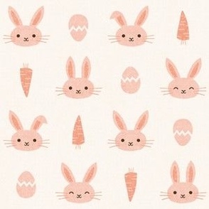 Easter Bunnies, ivory peach (Small)