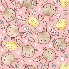 Cute Easter bunny heads WB24 blush large scale
