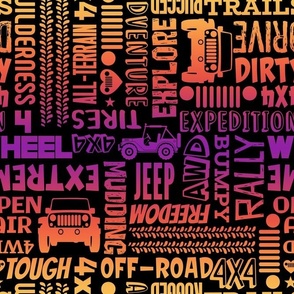 Large Scale Jeep 4x4 Adventures Word Cloud Off Road Vehicles