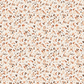 Watercolor dots Winter holiday neutral Snow Rust Brown Ecru Micro