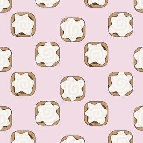 Cinnamon Roll Polka Dots Light Pink- Small Print