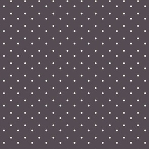 Vintage Inspired Simple Polka Dot Pattern in Dark Warm Charcoal and Ivory