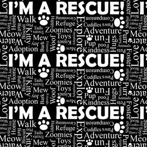 I'm a Rescue Adoption Words Reverse- Large Print