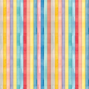 Carnival Reverie: Colorful Stripes in Aqua, Pink, Yellow