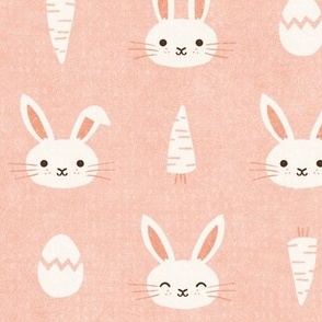 Easter Bunnies, pale peach (Medium)