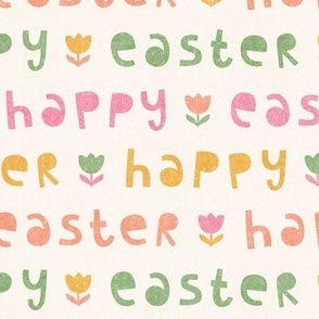 Happy Easter Greeting, ivory multi (Medium)