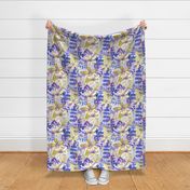 CT2527 Tropical Imaginary Garden Purple and Gold