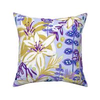 CT2527 Tropical Imaginary Garden Purple and Gold