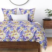 CT2527 Tropical Imaginary Garden Purple and Gold