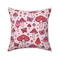 HeartMushrooms on Pink (Large Scale)