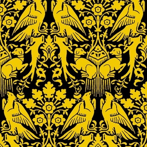 Hounds and Eagles, yellow on black