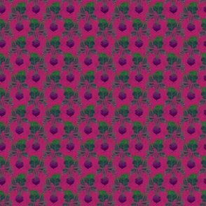 LyndaMorris_Lockdown Garden_Lino Beets_Pink_purple_3"x3"Levels_150dpi