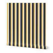 Black and Yellow Traditional Stripes for Dorm Rooms