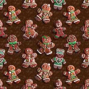 Christmas gingerbread cookies, one direction