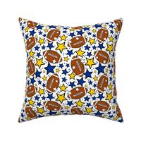 Medium Scale Team Spirit Footballs and Stars in Los Angeles Rams Royal Blue and Yellow