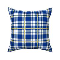 Bigger Scale Team Spirit Football Plaid in Los Angeles Rams Royal Blue and Yellow